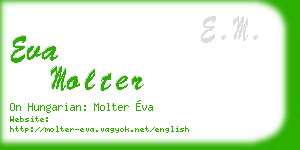 eva molter business card
